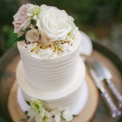 Angel Cakes Cupcakes - 2 Tier Pistachio Rose Wedding Cake