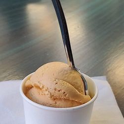 Charlie's Silver Spoon Creamery - Scoop of Pumpkin in a cup