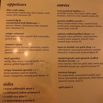 Enoteca - Menu - New American Near Me - Paso Robles, California Enoteca - Menu - New American Near Me - Paso Robles, California