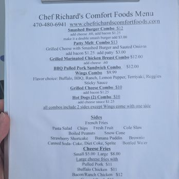 Chef Richards Comfort Foods - Today's menu - Food Trucks Near Me Chef Richards Comfort Foods - Today's menu - Food Trucks Near Me