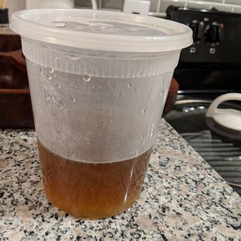 Pho Pasteur - I ordered a Large Special Pho to go (#11) and got this much broth with it. - Vietnamese Near Me - Arlington, Texas Pho Pasteur - I ordered a Large Special Pho to go (#11) and got this much broth with it. - Vietnamese Near Me - Arlington, Texas