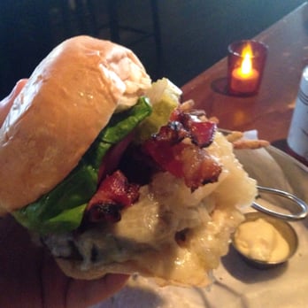 Tavern - This is the Tavern Burger. I couldn't finish it because of how big it was. Very tasty! - New American Near Me - Nashville, Tennessee