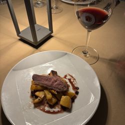 Duck over roasted butternut squash