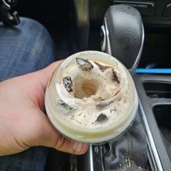 Wendy's - Frosty with finger print in the middle