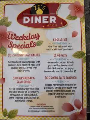 Menu photo 1 Ze's Diner Bloomington, MN Menu photo 1 Ze's Diner Bloomington, MN