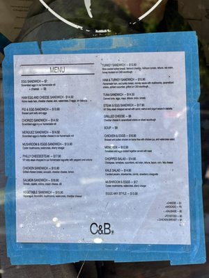 Menu photo 1 C&B New York, NY Menu photo 1 C&B New York, NY