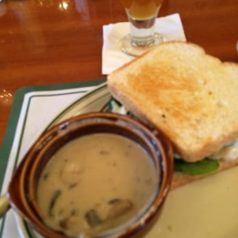 Clementine's - Mushroom soup and a chicken and crab sandwich. Mmmmmm - American Near Me - South Haven, Michigan Clementine's - Mushroom soup and a chicken and crab sandwich. Mmmmmm - American Near Me - South Haven, Michigan