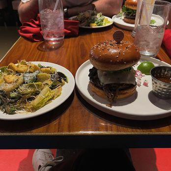 Gordon Ramsay Burger Las Vegas - Birria burger and Caesar salad - Burgers Near Me - Las Vegas, Nevada