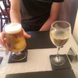 Pale ale and house white... Good enough to go back for more