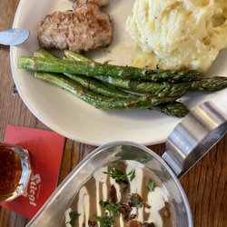 Horsch Radish - Rahmschnitzel with the sauce on the side.  Look at how inviting the sauce is!  Look at those potatoes!