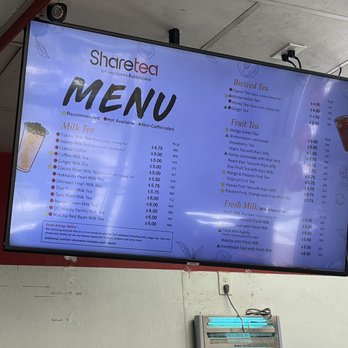 Sharetea - Menu - Coffee & Tea Near Me - Concord, California