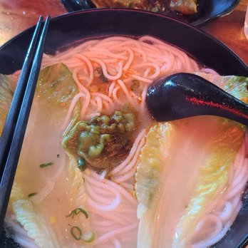 Stick & Steam - Mala seafood dumplings noodle soup ($13.50) - Dim Sum Near Me - Millbrae, California Stick & Steam - Mala seafood dumplings noodle soup ($13.50) - Dim Sum Near Me - Millbrae, California