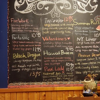 Tokyo Sushi - Special Sushi Chalkboard - Sushi Bars Near Me - Orlando, Florida