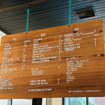 Local Coffee Founders - Menu 5/2024 - Coffee & Tea Near Me - San Antonio, Texas