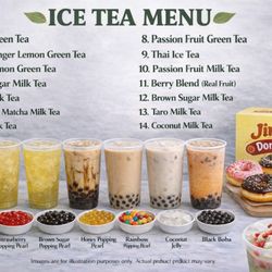 Jim's Donuts & Ice Cream - Our New Ice Tea Menu