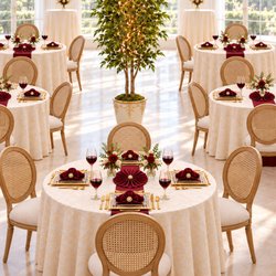 D's Pretty Events - Burgundy & Champagne Elegance