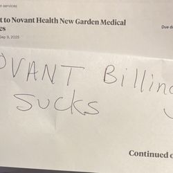 Novant Health New Garden - Novant bill