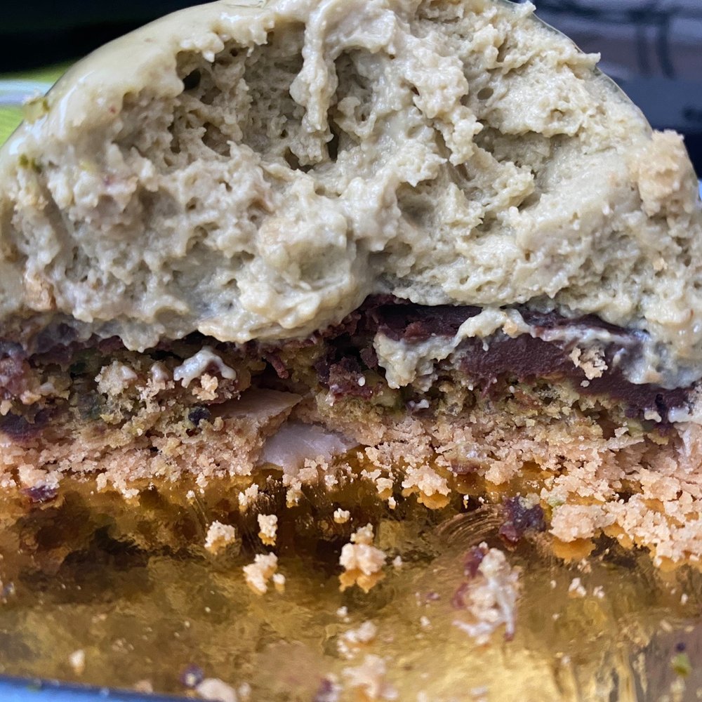 Marvel Cake - The pistachio tart $10 with its lovely even layers. Highly recommended! - Bakeries Near Me - Campbell, California