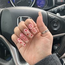 acrylic fill, with design