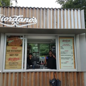 Giordano's - Food truck with mini deep dishes outside navy peir park - Pizza Near Me - Chicago, Illinois