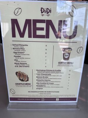 Menu photo 1 Di Di Coffee Houston, TX