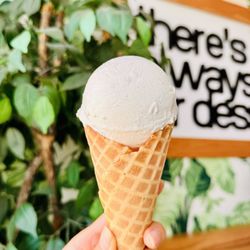 Horchata on waffle cone