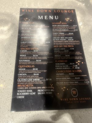Menu photo 1 Wine Down Lounge Gilbert, AZ