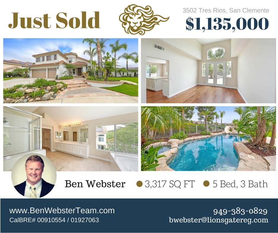BEN WEBSTER LIONSGATE REAL ESTATE GROUP Request Information 130