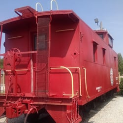 Engine 209 Park - Little red caboose.