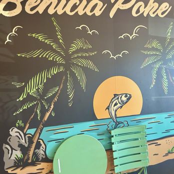 Benicia Poke - Cool mural indoors - Poke Near Me - Benicia, California Benicia Poke - Cool mural indoors - Poke Near Me - Benicia, California