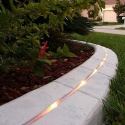 Pro Grade Landscaping - Lighted landscape curbing by Kwik Kerb. Victoria BC