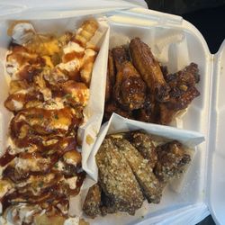 What's Cluckin - Chick Fries, Stingy Honey Garlic & Garlic Parm Jalapeño wings