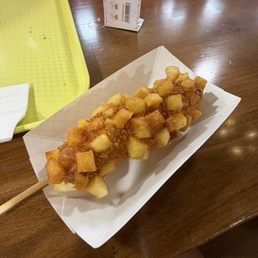 Potato mozzarella dog Potato mozzarella dog
