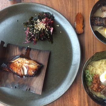 Pagu - Cedar wood black cod with ramen split on the side - Japanese Near Me - Cambridge, Massachusetts Pagu - Cedar wood black cod with ramen split on the side - Japanese Near Me - Cambridge, Massachusetts
