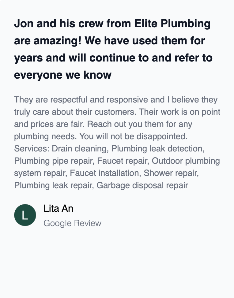 Slide of Elite Plumbing And Sewer