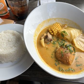 Barzola - Caldo de Bola comes with side rice - Latin American Near Me - Astoria, New York