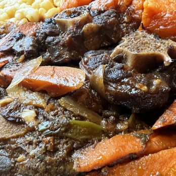 Reggae Reggae Vibes - Closeup of the oxtail dish - Caribbean Near Me - Philadelphia, Pennsylvania