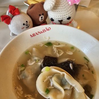 Mian & Bao - Wonton with mustard cabbage soup... has tiny shrimp in the soup - Dim Sum Near Me - Honolulu, Hawaii Mian & Bao - Wonton with mustard cabbage soup... has tiny shrimp in the soup - Dim Sum Near Me - Honolulu, Hawaii