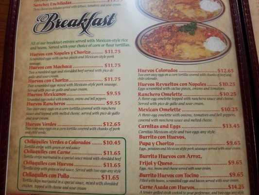 Menu photo 5 Casa Sanchez Ontario, CA