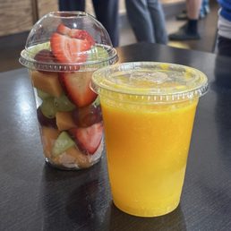 Fruit + orange juice Fruit + orange juice