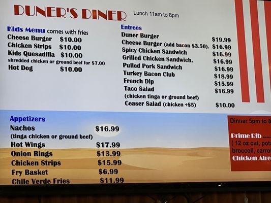 Menu photo 2 Duners Diner Winterhaven, CA Menu photo 2 Duners Diner Winterhaven, CA