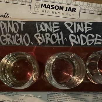 Mason Jar Kitchen & Bar - A Wine Flight - all were good! - New American Near Me - Eagan, Minnesota Mason Jar Kitchen & Bar - A Wine Flight - all were good! - New American Near Me - Eagan, Minnesota