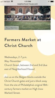 Farmers Market at Christ Church by null