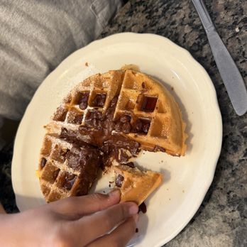 Richard Walker's Pancake House - BELGIAN WAFFLE with CHOCOLATE CHIPPIES - Waffles Near Me - La Jolla, California Richard Walker's Pancake House - BELGIAN WAFFLE with CHOCOLATE CHIPPIES - Waffles Near Me - La Jolla, California