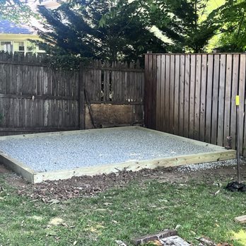 Virginia Drainage and Erosion - Gravel base for shed - Landscaping Near Me - Manassas, Virginia Virginia Drainage and Erosion - Gravel base for shed - Landscaping Near Me - Manassas, Virginia