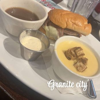Granite City Food & Brewery - The Northern & Cheddar Soup Roasted Prime Rib Sandwich - Breweries Near Me - St Cloud, Minnesota Granite City Food & Brewery - The Northern & Cheddar Soup Roasted Prime Rib Sandwich - Breweries Near Me - St Cloud, Minnesota