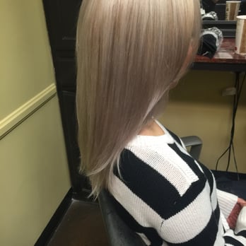 Allen James Salon - Ashley Folk got me from natural black to platinum hair. - Hair Salons Near Me - Tustin, California