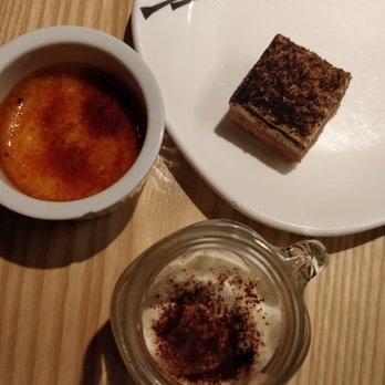Wind Japanese & Thai - St Catharines - Creme Brulee (UL), Chocolate Cake (UR), Tiramisu (B) - Sushi Bars Near Me - St Catharines, Ontario Wind Japanese & Thai - St Catharines - Creme Brulee (UL), Chocolate Cake (UR), Tiramisu (B) - Sushi Bars Near Me - St Catharines, Ontario