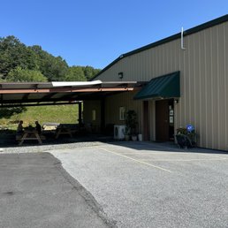 Exterior outside entrance of Pisgah Coffee Roasters - Pisgah Forest, North Carolina Exterior outside entrance of Pisgah Coffee Roasters - Pisgah Forest, North Carolina