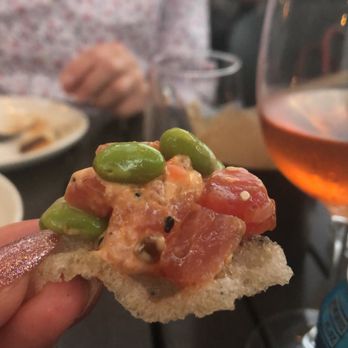 Benchmark - Perfect bite of the ahi tuna appetizer - New American Near Me - Santa Ana, California